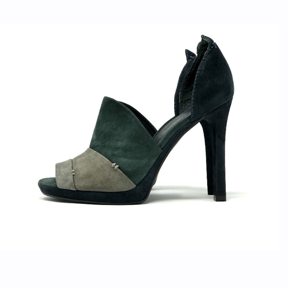 🚨FINAL🚨7 FOR ALL MANKIND Green Suede Heels - Picture 1 of 8
